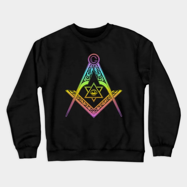 Freemason Square and Compass Crewneck Sweatshirt by OccultOmaStore